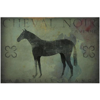 Cheval Noir v1 -Paper Art-26"x18"