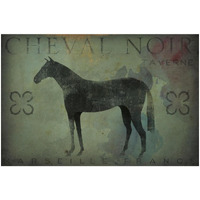 Cheval Noir v1 -Paper Art-32&quotx22"