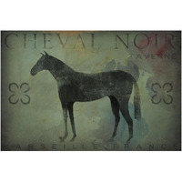 Cheval Noir v1 -Paper Art-62"x42"