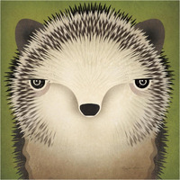 Baby Hedgehog -Paper Art-38"x38"