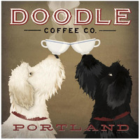 Doodle Coffee Double IV Portland -Paper Art-42&quotx42"