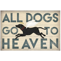 All Dogs Go to Heaven I -Paper Art-20"x14"