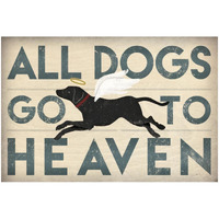 All Dogs Go to Heaven I -Paper Art-32"x22"