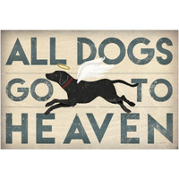 All Dogs Go to Heaven I -Paper Art-62"x42"