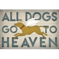 All Dogs Go to Heaven III -Paper Art-38"x26"