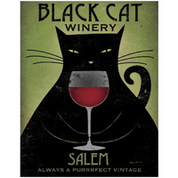 Black Cat Winery Salem -Paper Art-18"x22"