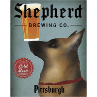 German Shepherd Brewing Co Pittsburgh -Paper Art-30&quotx37"