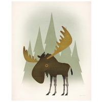 Forest Moose -Paper Art-22&quotx26"