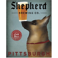 Shepard Brewing Co Pittsburg -Paper Art-24"x30"