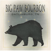 Ursa Major Big Paw Bourbon -Paper Art-20&quotx20"