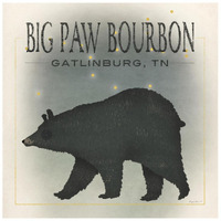 Ursa Major Big Paw Bourbon -Paper Art-26"x26"