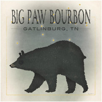 Ursa Major Big Paw Bourbon -Paper Art-32"x32"