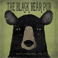 The Black Bear Pub -Paper Art-38"x38"