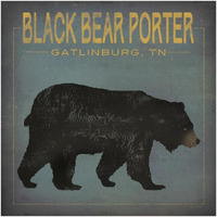 Black Bear Porter -Paper Art-20"x20"