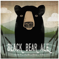 Skinny Dip Black Bear Ale -Paper Art-20"x20"