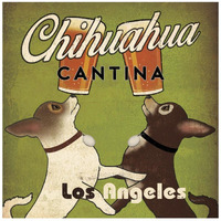 Double Chihuahua Crop Los Angeles -Paper Art-20"x20"