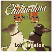 Double Chihuahua Crop Los Angeles -Paper Art-26"x26"