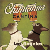 Double Chihuahua Crop Los Angeles -Paper Art-32"x32"