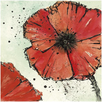 Not a California Poppy IV -Paper Art-32"x32"