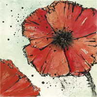 Not a California Poppy IV -Paper Art-38"x38"