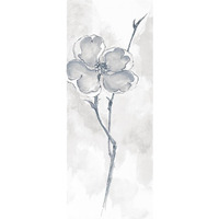 Solitary Dogwood II Gray -Paper Art-32&quotx77"