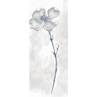 Solitary Dogwood III Gray -Paper Art-18"x42"