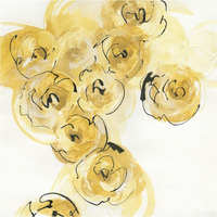 Yellow Roses Anew I -Paper Art-38"x38"