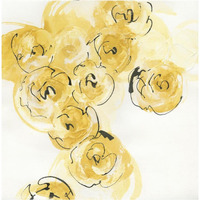 Yellow Roses Anew I v.2 -Paper Art-38"x38"