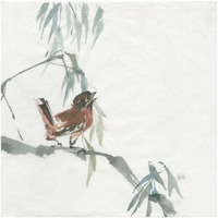 Russet Sparrow -Paper Art-20"x20"