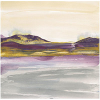 Purple Rock Dawn I Gold -Paper Art-32"x32"