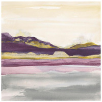 Purple Rock Dawn II Gold -Paper Art-26"x26"