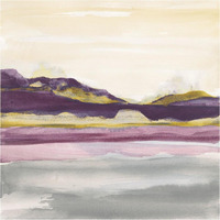 Purple Rock Dawn II Gold -Paper Art-38"x38"