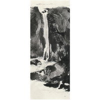 Sumi Waterfall View I -Paper Art-14&quotx32"