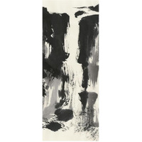 Sumi Waterfall View IV Panel -Paper Art-32&quotx77"