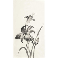 Sumi Daylily I -Paper Art-21.44&quotx38"