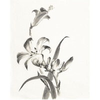 Sumi Daylily II -Paper Art-18"x22"