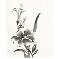 Sumi Daylily III -Paper Art-22"x26"