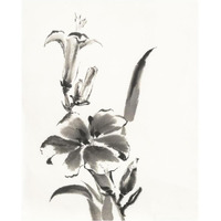 Sumi Daylily III -Paper Art-24&quotx30"