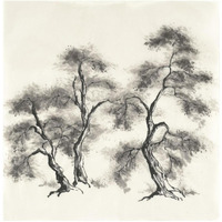 Sumi Tree III -Paper Art-32"x32"