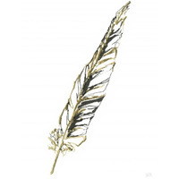 Gilded Swan Feather II -Paper Art-32"x42"