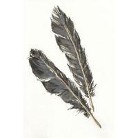 Gold Feathers III -Paper Art-14"x20"