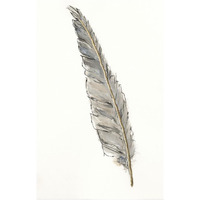 Gold Feathers VI -Paper Art-16.08"x24"