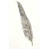 Gold Feathers VI -Paper Art-21.2"x32"