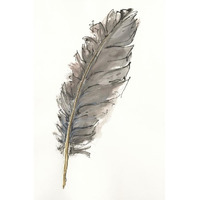 Gold Feathers VII -Paper Art-14"x20"