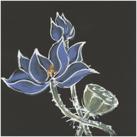 Lotus on Black VI -Paper Art-26"x26"