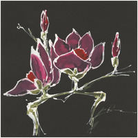 Magnolia on Black III -Paper Art-32"x32"