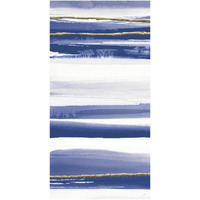 Gilded Grey III Indigo and White Crop -Paper Art-32"x62"