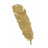 Pure Gold Feather V -Paper Art-14"x20"