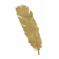 Pure Gold Feather V -Paper Art-18"x26"