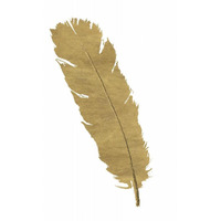 Pure Gold Feather V -Paper Art-22"x32"